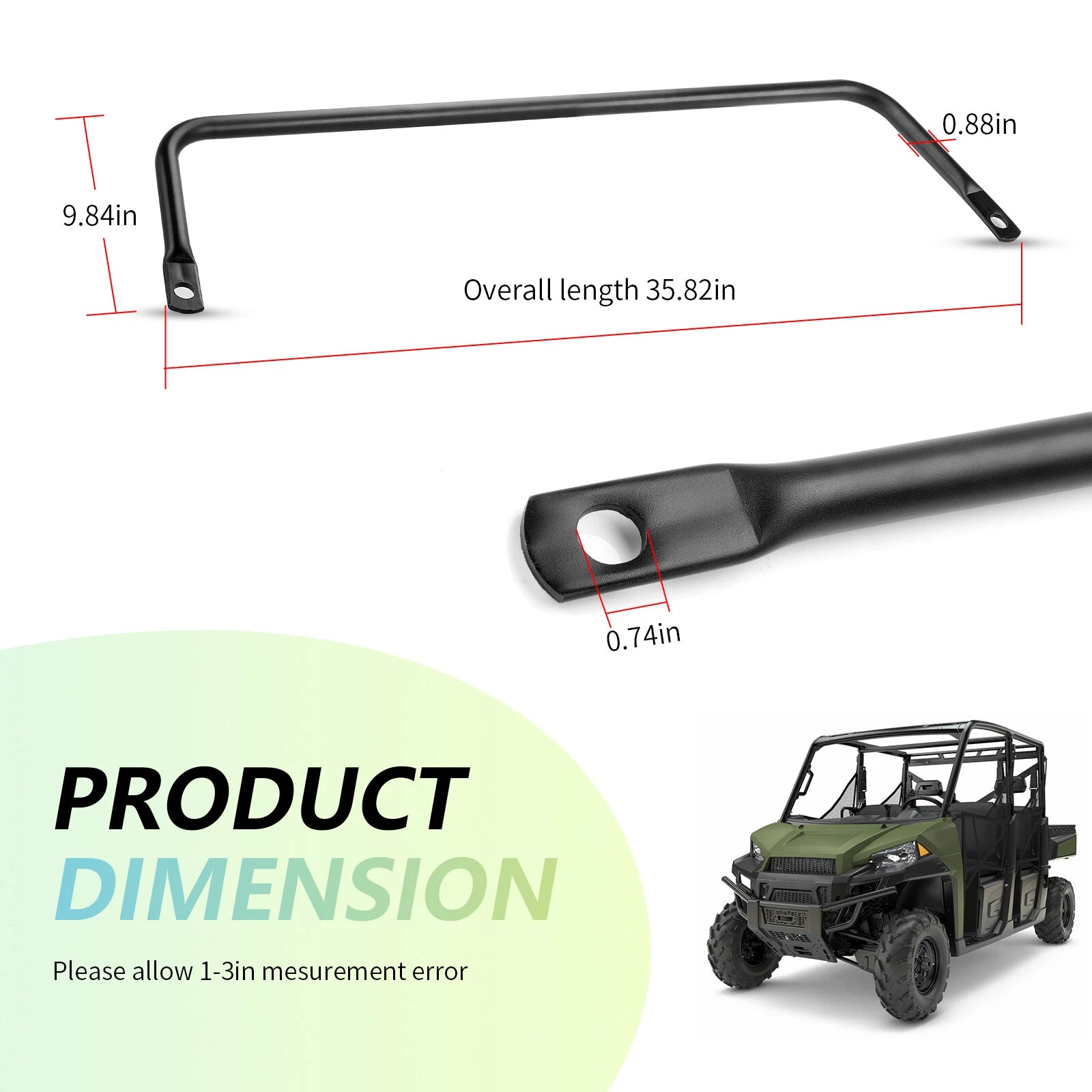 Stabilizer Tube 5336800-458 for Polaris Ranger 570 900 1000 XP Diesel Crew (2015–2023)