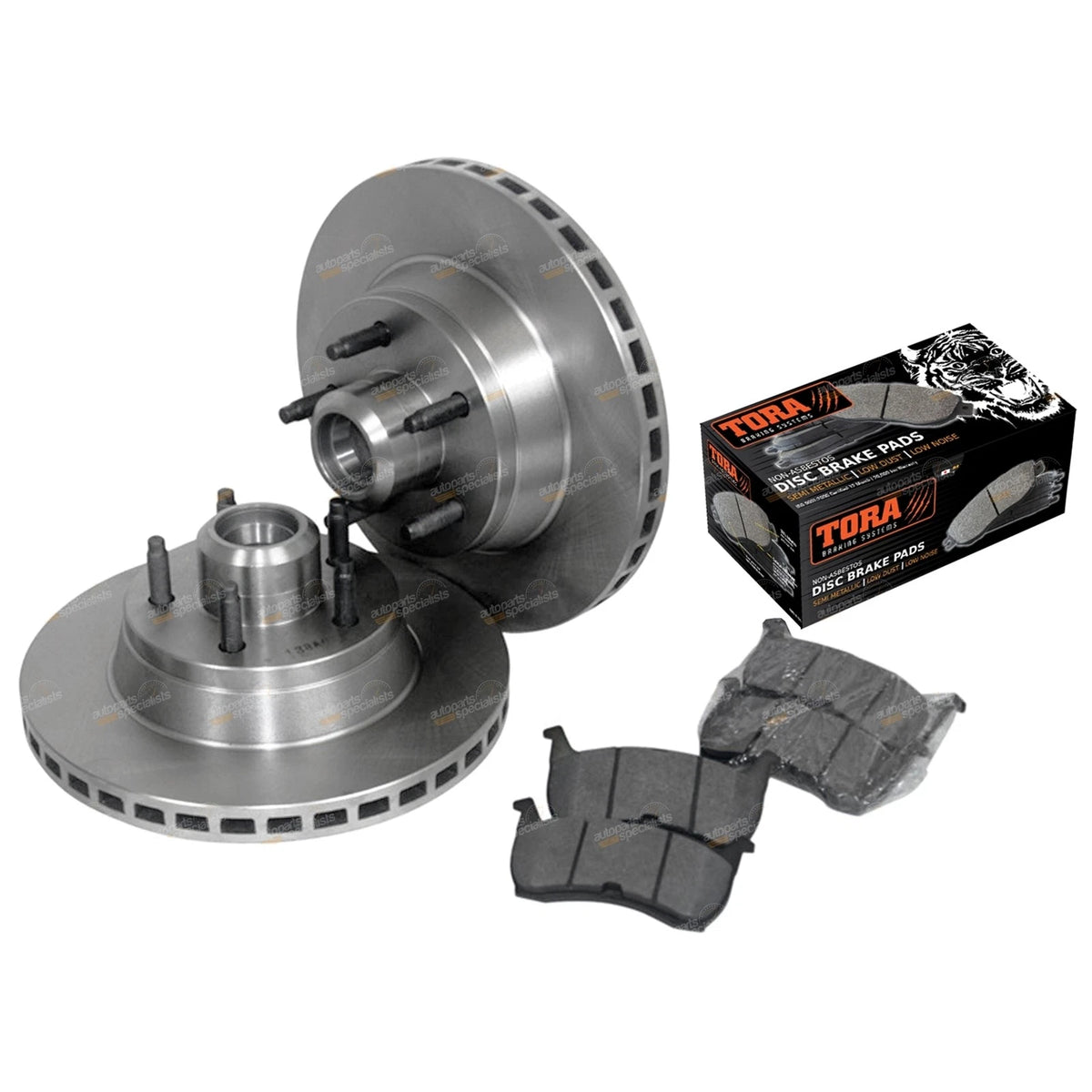 Front Disc Rotors + Brake Pads for Falcon Fairmont EA EB ED XR6 XR8 (1988–1994)