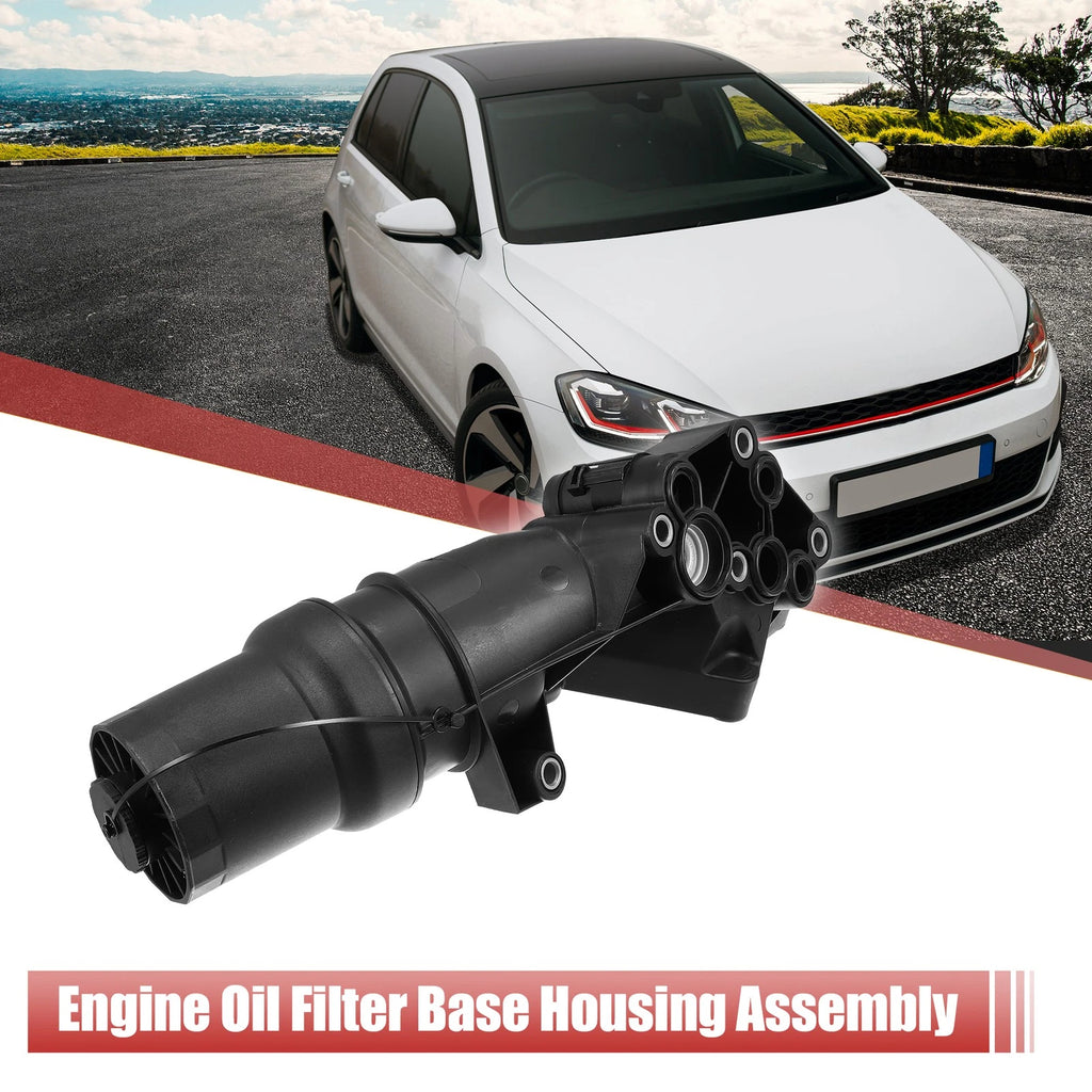 Oil Filter Base Housing Assembly OEM Replacement for VW Jetta Golf Beetle (2006–2014)