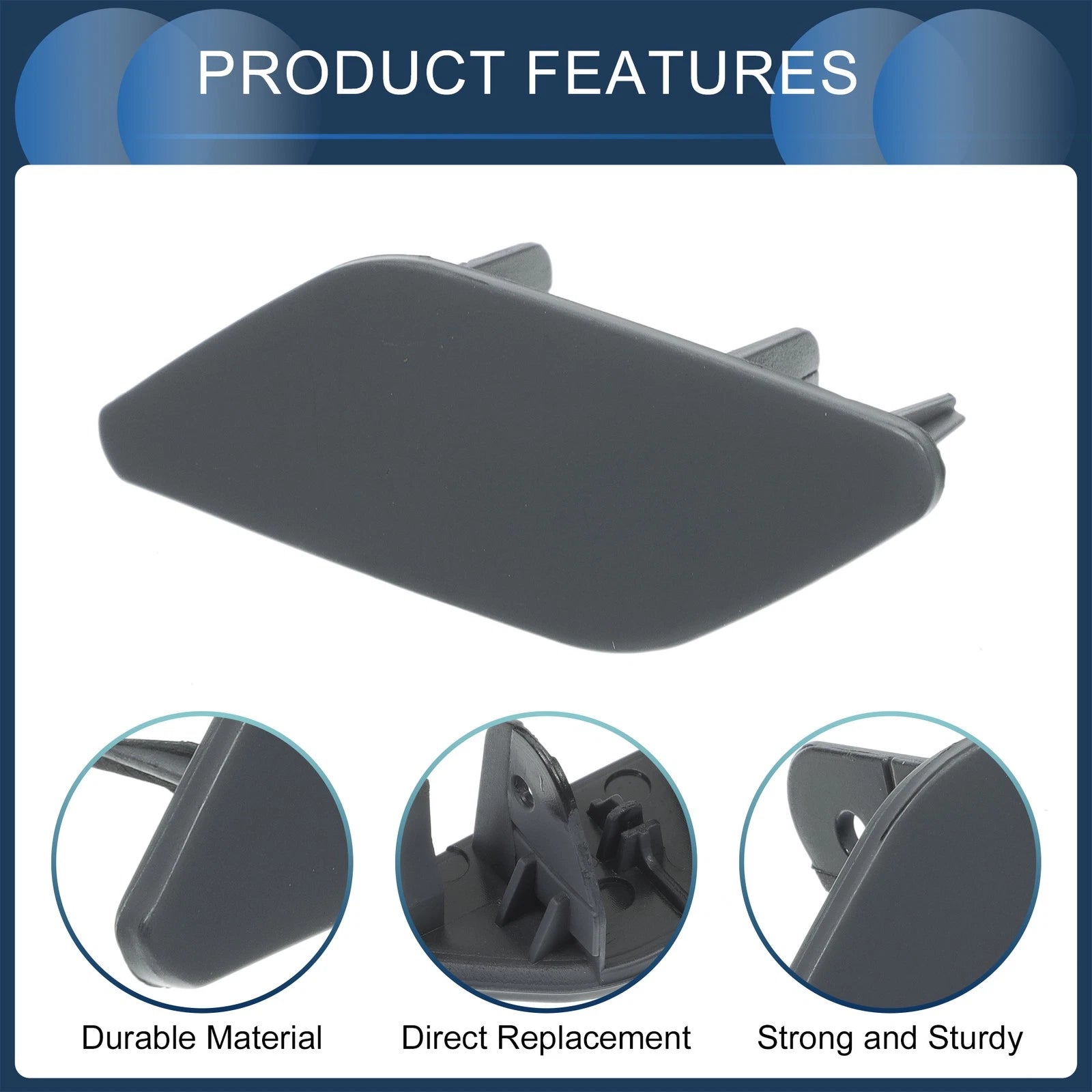 Front Left Washer Nozzle Cover Cap for Volkswagen Scirocco (2009–2014)