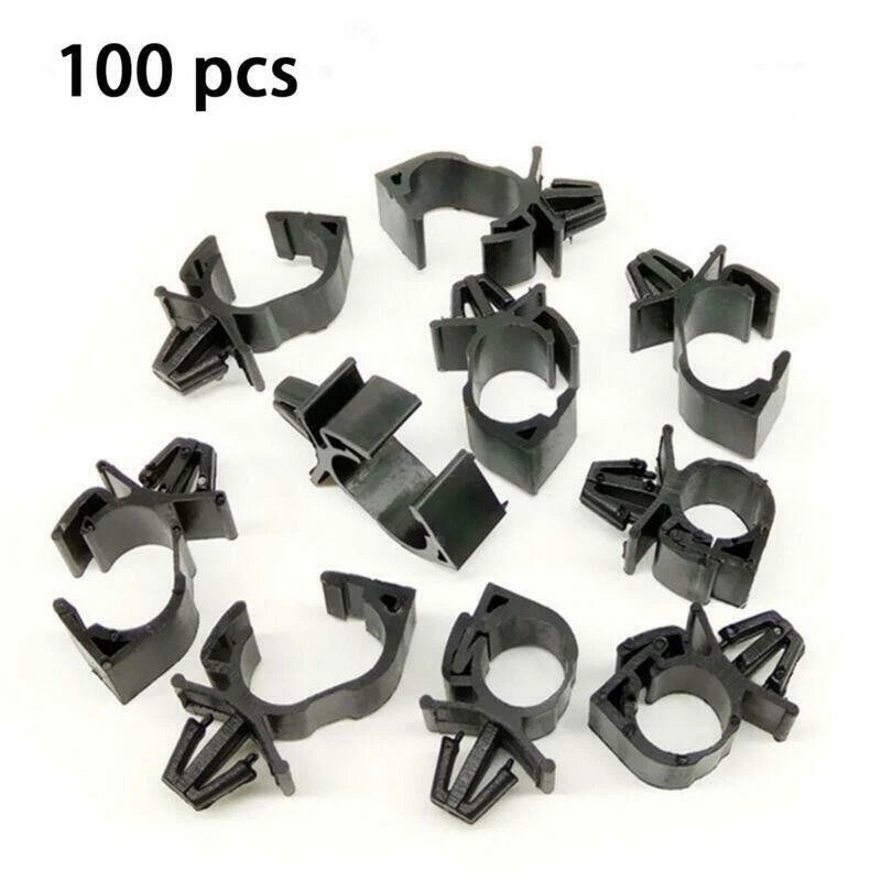 Set of 100 Wiring Harness Fasteners Clips for Universal Applications