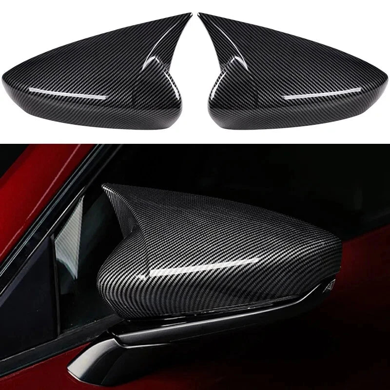 2Pcs Carbon Look Side Wing Mirror Cover Cap for Mazda 3 Axela (2020–2025)