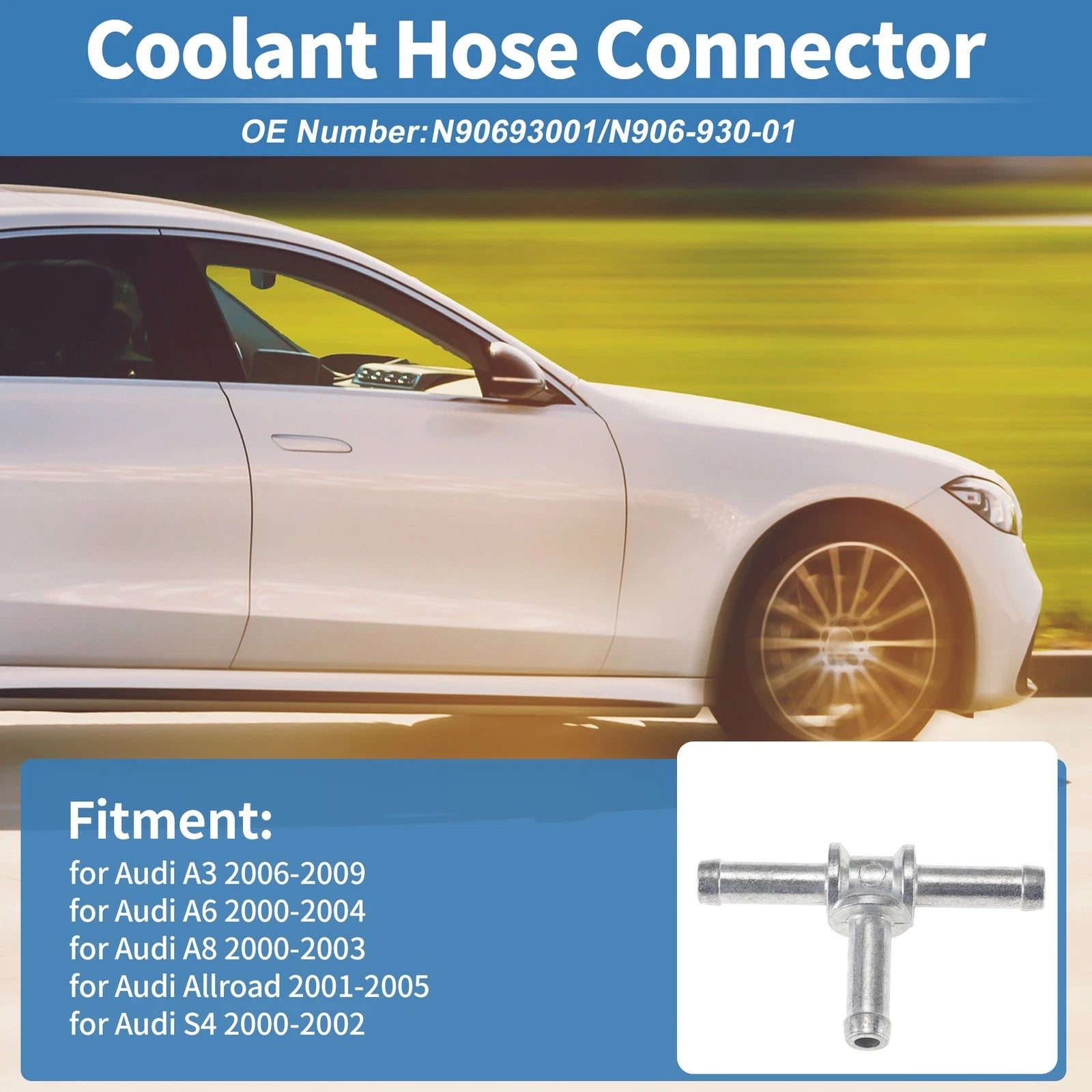 Engine Coolant Hose Connector Replacement for Audi A3 (2006–2009)