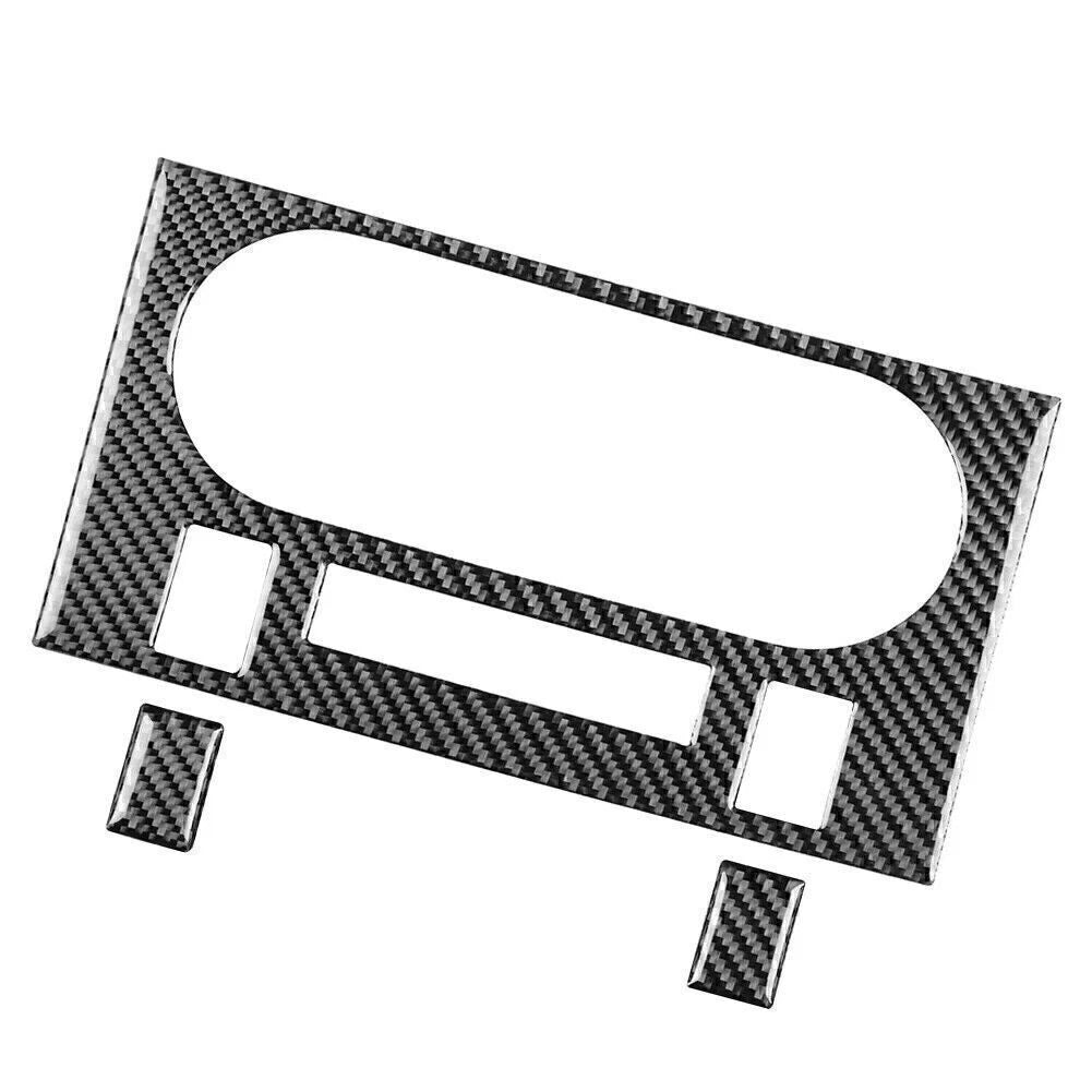 3 Pcs Black Carbon Fiber AC Panel Cover Trims For Dodge Challenger 2008-2014 New