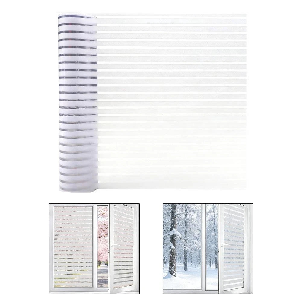 Frosted Stripe PVC Film for Windows (Light Filtering Privacy)