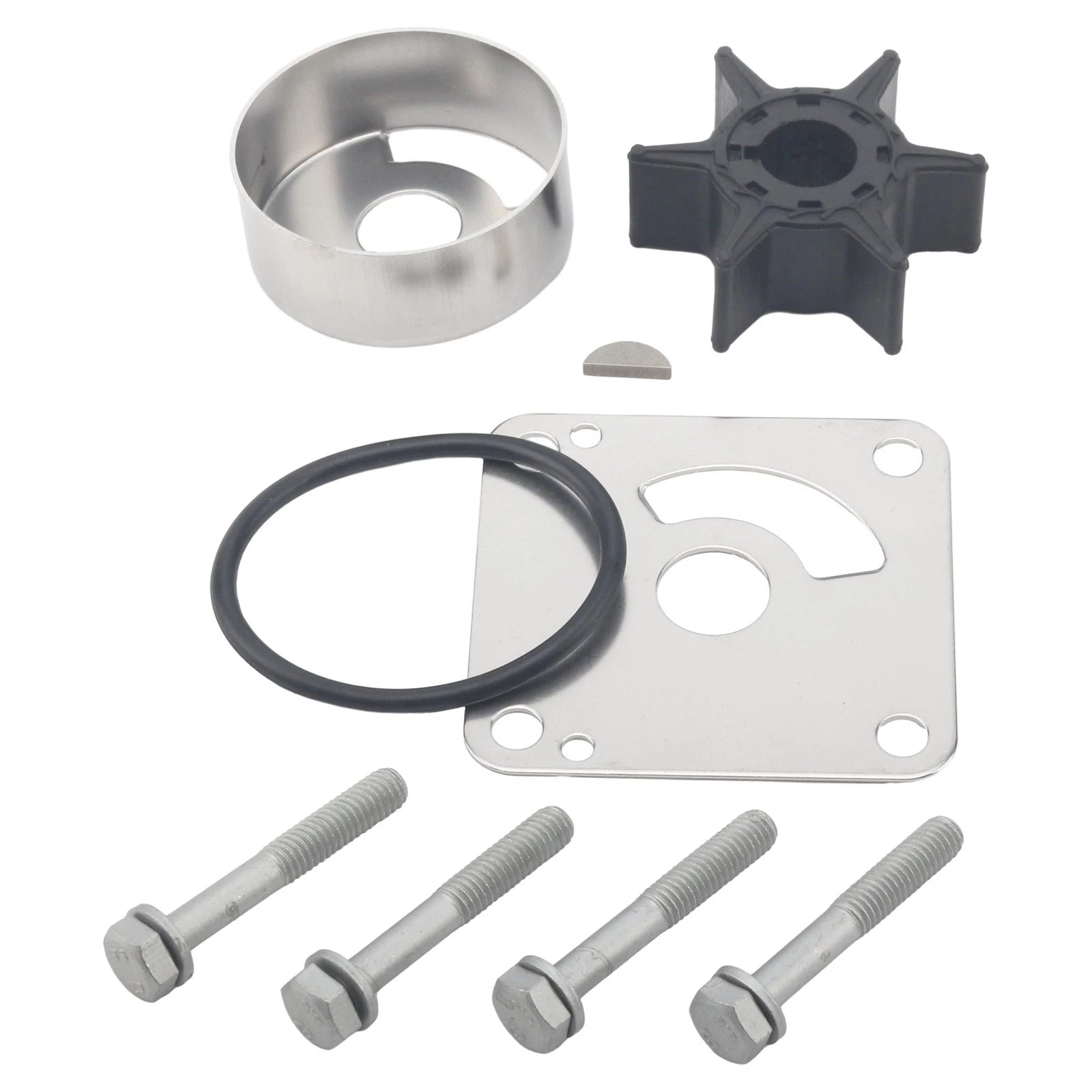 Water Pump Impeller Kit for Yamaha 2-Stroke 20 25 HP Outboards (6L2-W0078, 20D, 25N)