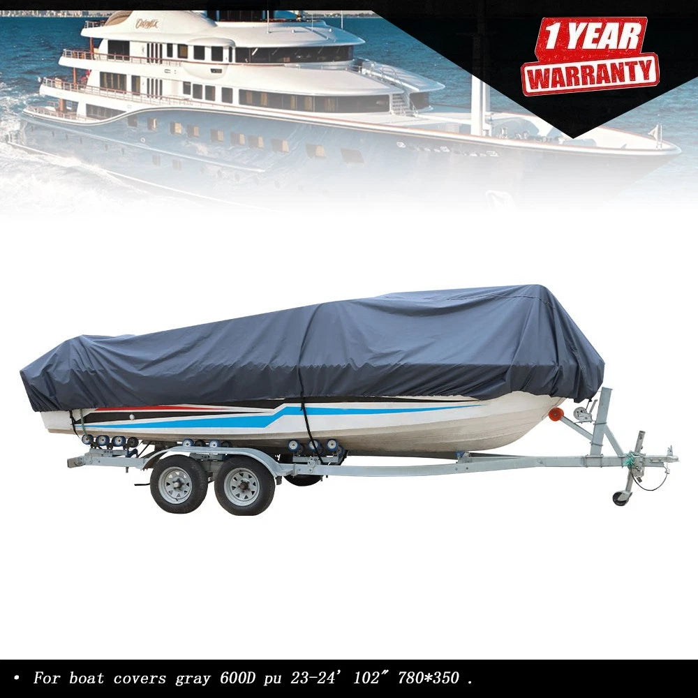 Boat Cover for Marine 23-24' (600D Polyester, Trailerable)