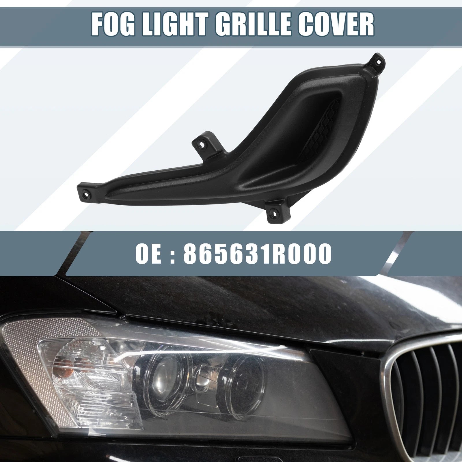 Front Left Fog Light Grille Cover Replacement for Hyundai Accent (2012–2017)