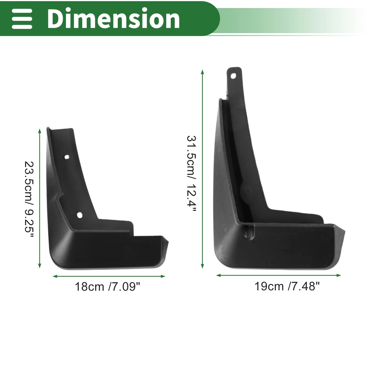 Mud Flaps Splash Guards Front Set with Mount Accessories for Chevrolet Cavalier (2019–2024)