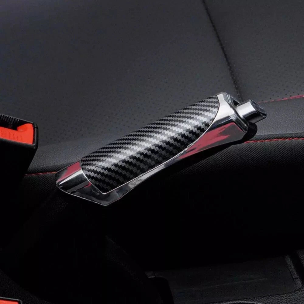 Handbrake Cover for - Carbon Fiber, Silver ABS
