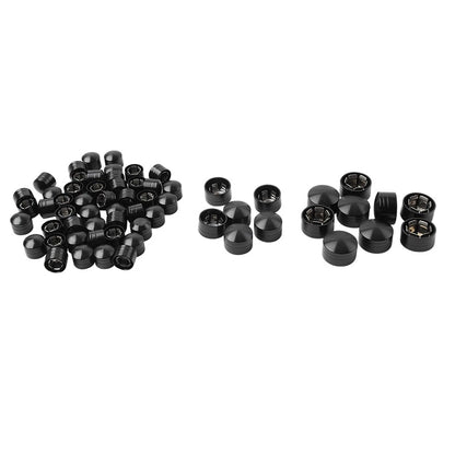 Set of 63X Engine Topper Bolt Caps Black for Harley Softail FXST (2000–2006)