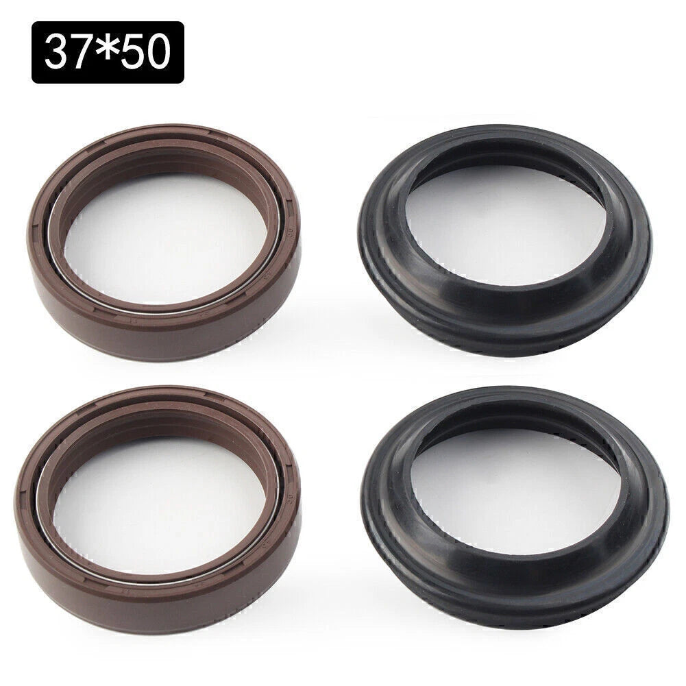 Set of 2 Front Fork Damper Shock Absorber Dust & Oil Seal for Motorcycle