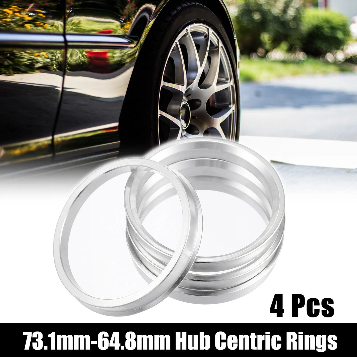 Set of 4 Hub Centric Rings for Auto (73.1mm to 64.8mm)
