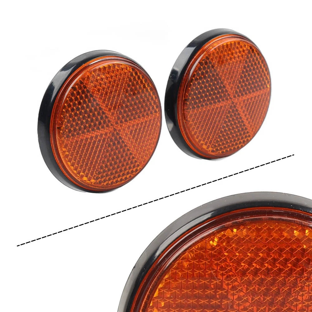 Pair LED Motorcycle Round Reflector Tail Brake Turn Signal Light