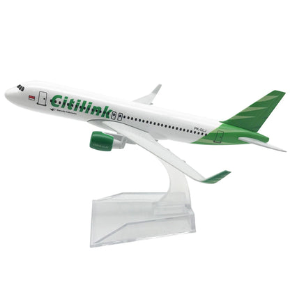 Diecast Alloy Model Plane for Citilink A320 (1:400 Scale)