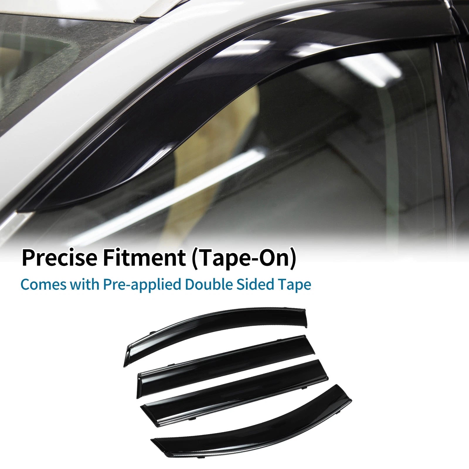 Window Deflectors Side Vent Visors for Hyundai Santa Fe (2019–2024) Set