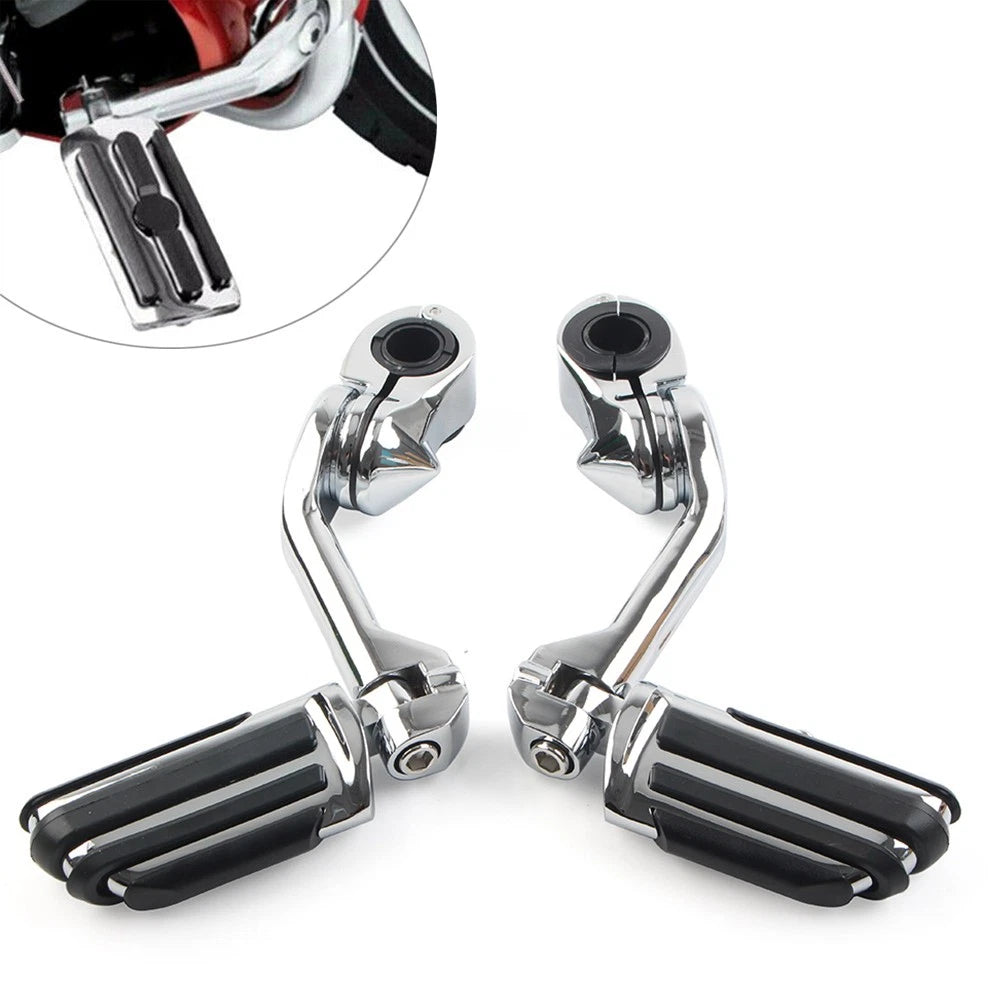 1-1/4" Highway Engine Guard Long Angled Foot Pegs for Harley Iron XL