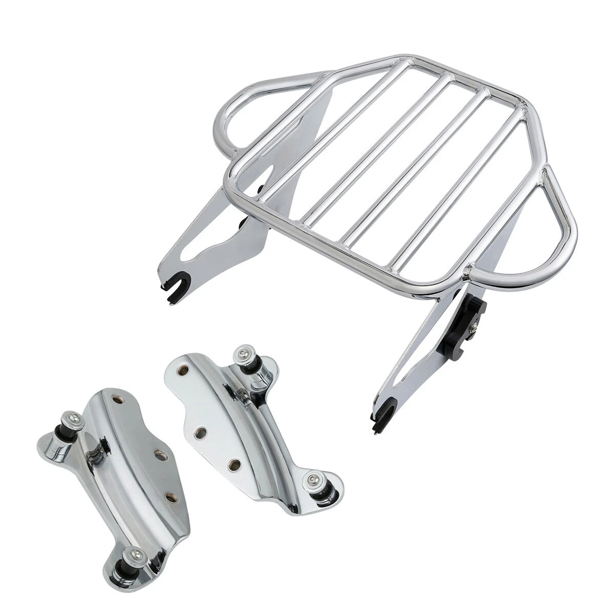 Chrome Luggage Rack Docking Hardware Kit for Harley Electra Glide (2009–2013)