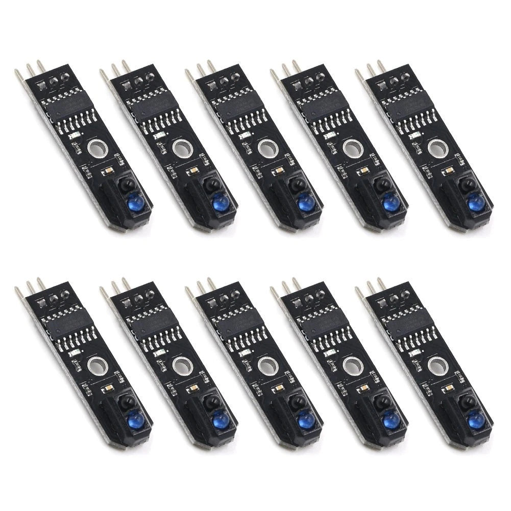 10X TCRT5000 Infrared Sensor Modules for Accurate Line Tracking
