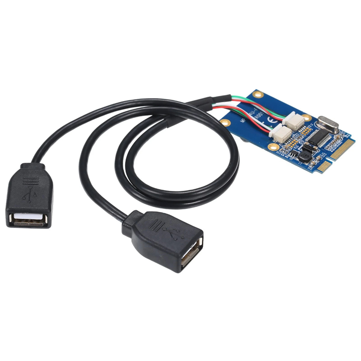 Mini PCI-E to 5 Pin Dual USB 2.0 Adapter Riser Card Extender