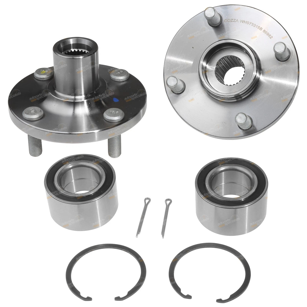 2X Front Wheel Bearing Hub Kits for Toyota Corolla (2001–2007)