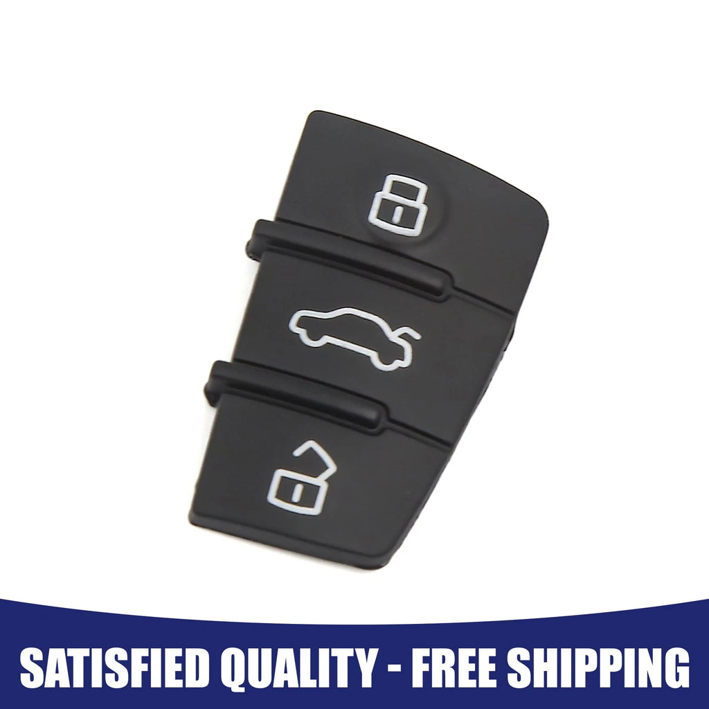Car Key Button Rubber Pad Cover 3 Button for Audi A4 (2000–2015)