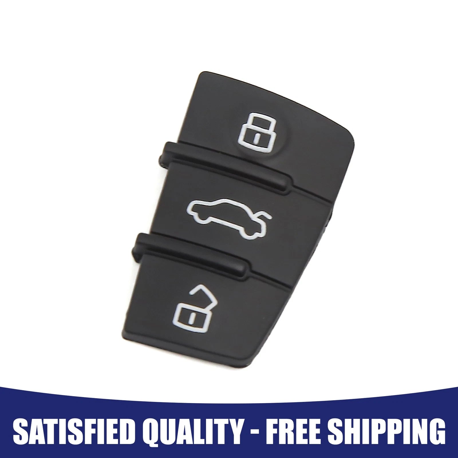 Car Key Button Rubber Pad Cover 3 Button for Audi A4 (2000–2015)