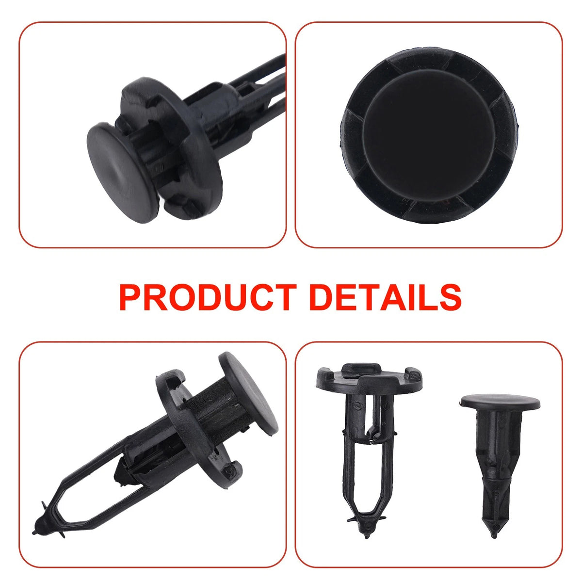 30Pcs Plastic Rivets Push Type Retainer Fastener Bumper Pin Clips Fit for toyota