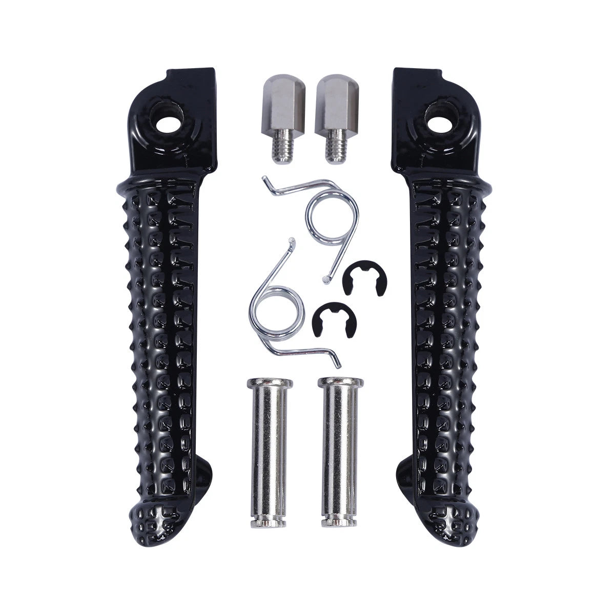 Black Front Footrests Footpeg Pegs for Yamaha YZF R6 R6S (1999–2020)