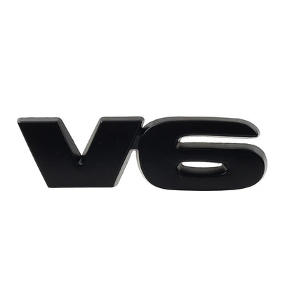 V6 Logo Car Fender Trunk Engine Emblem Badge for Universal Fit (All Years)