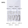 100pc Double Barb Long Shank Ringed Eye Surf Fishing Hooks