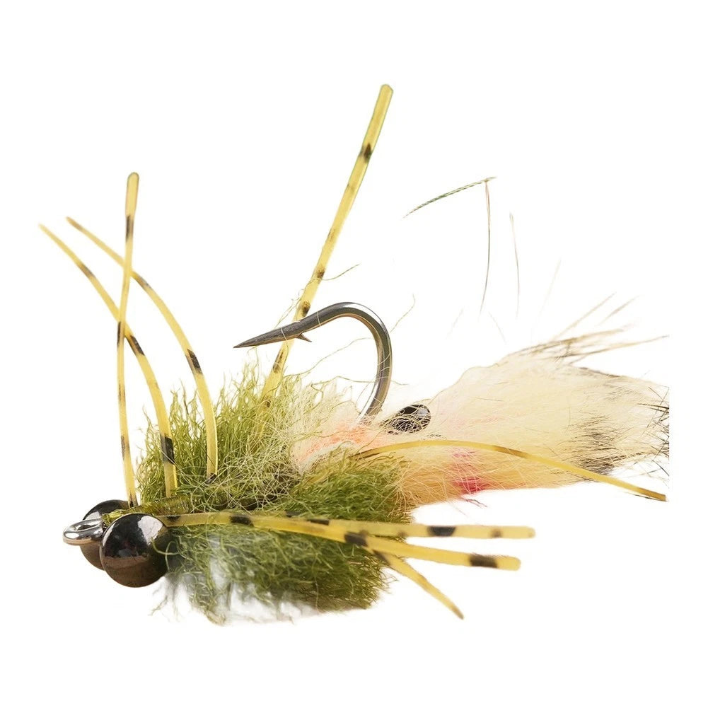 Olive Green Crab Pattern Fly Lure 4.5cm for Saltwater Bonefish