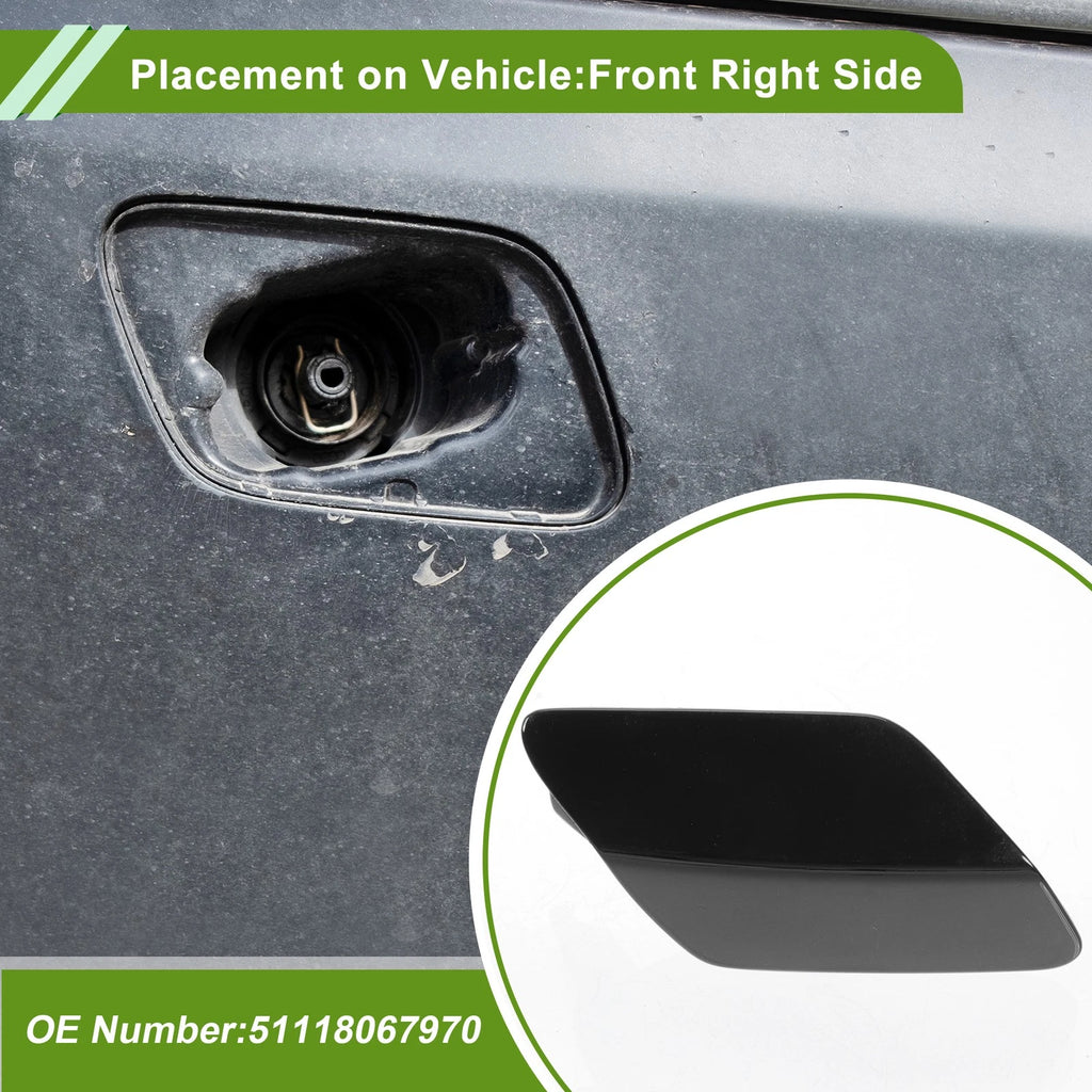 Front Right Washer Nozzle Cover Cap Replacement for BMW 320i (2013–2018)