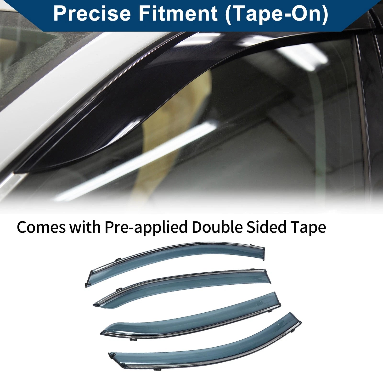 Car Window Deflectors Side Window Vent Visors 1 Set for Mazda 3 (2014–2018)