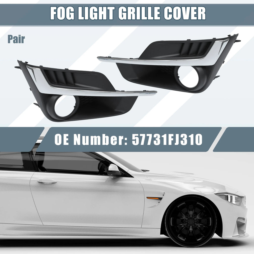 Front Left Right Fog Light Grille Cover 1 Pair for Subaru Impreza (2015–2016)
