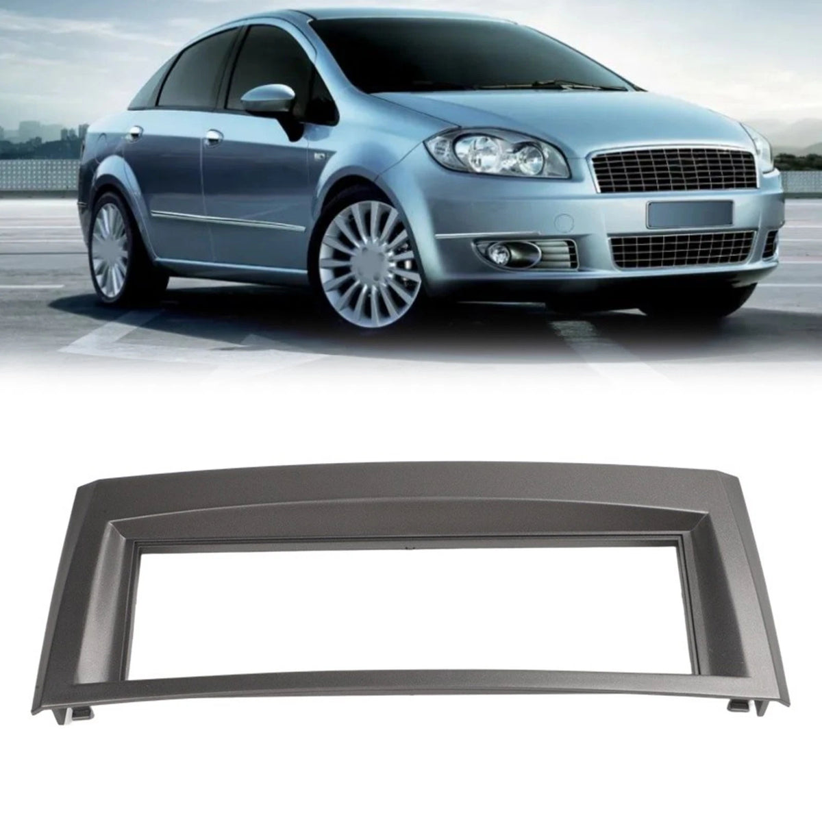 1DIN Dashboard Fascia Frame for Fiat Punto (2005–2014) & Linea (2007–2011)
