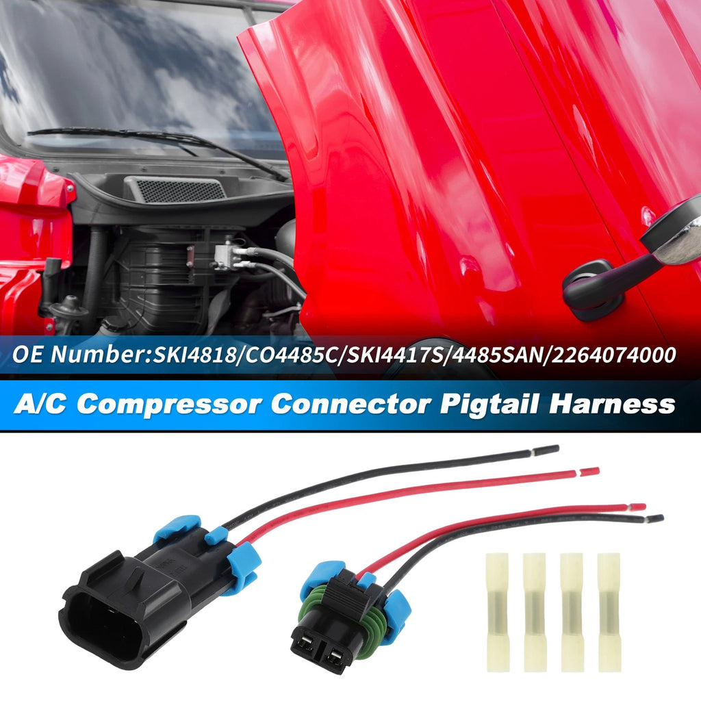 A/C Compressor Connector Pigtail Harness for Freightliner Columbia (2000–2009)