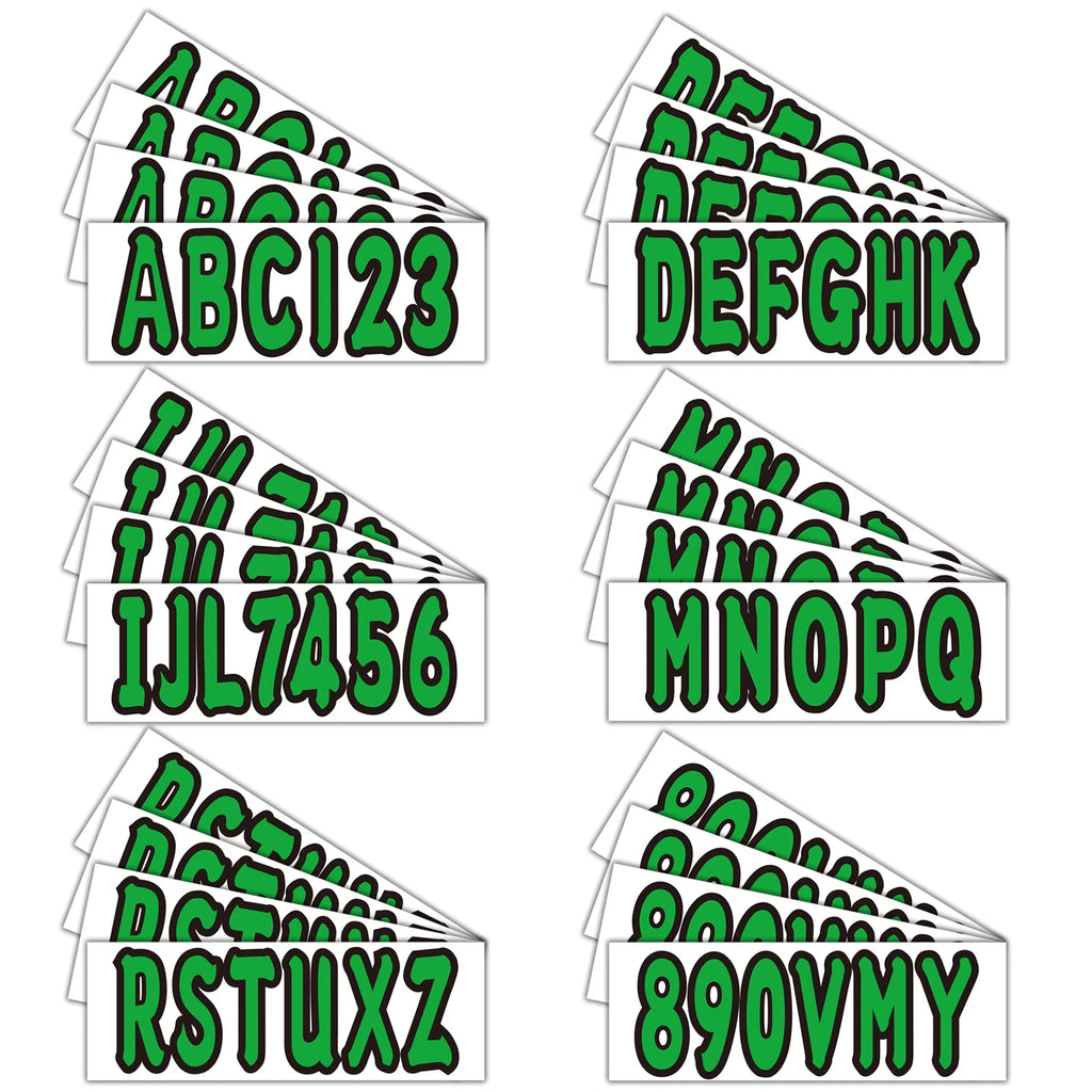Set of 4 Watercraft Registration Numbers for Boat JetSki (3")