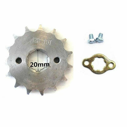 15 Tooth Front Engine Sprocket Gear for 50cc-160cc Dirt Pit Bike Quad (428)