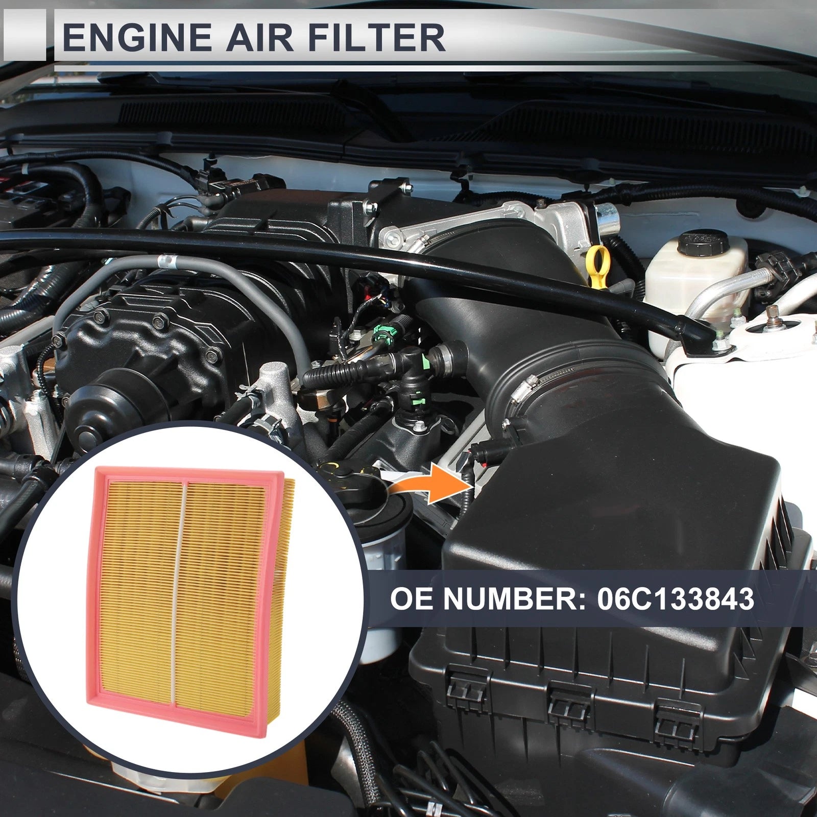 Engine Air Filter Replacement for Audi A4 A6 A8 2002–2009 1.8L 2.0L 3.2L