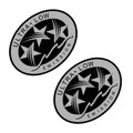 2X Outboard Graphic Sticker for Yamaha (CA DOT, Silver)