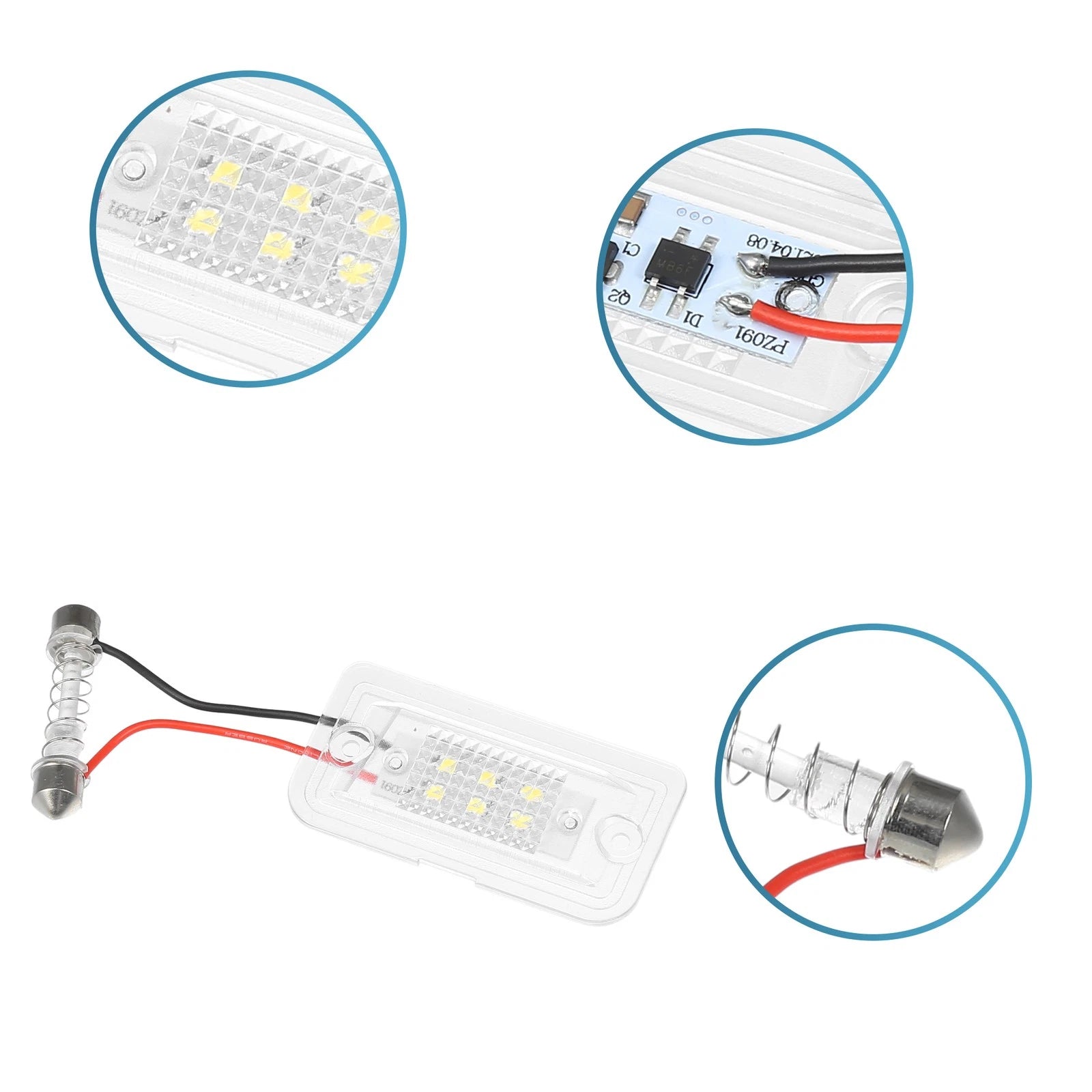 2pcs License Plate Light Replacement for Mercedes-Benz SL 600 (2004–2009)