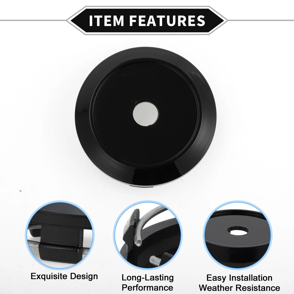1Pc Wheel Hub Center Cap for 68mm Gloss Black