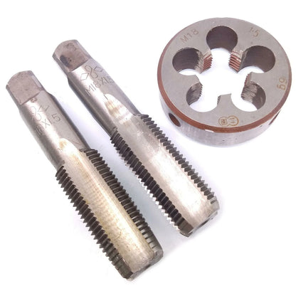 3 Piece Right Hand Metric Thread Tap and Die Set 1.5mm