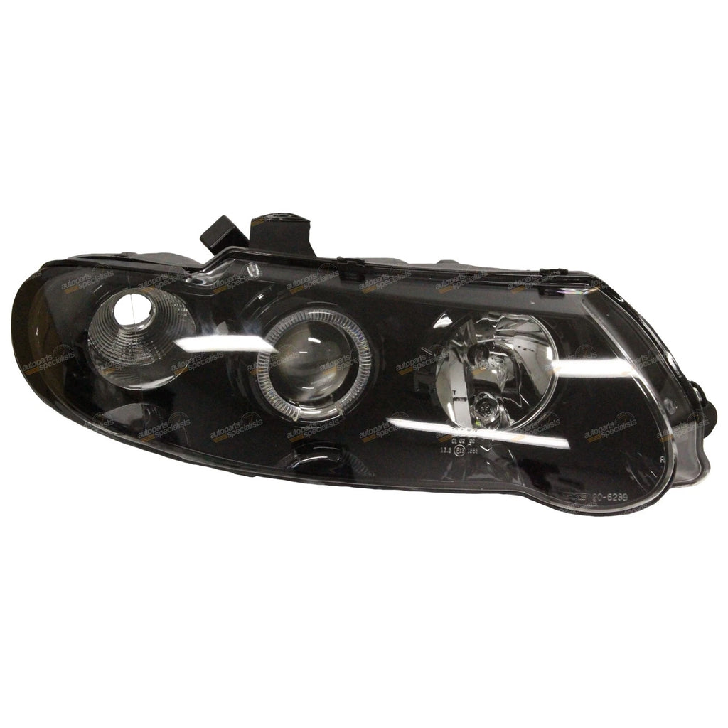 Altezza Headlights for Commodore VX VU (2000–2002) Black Angel Eye Halo