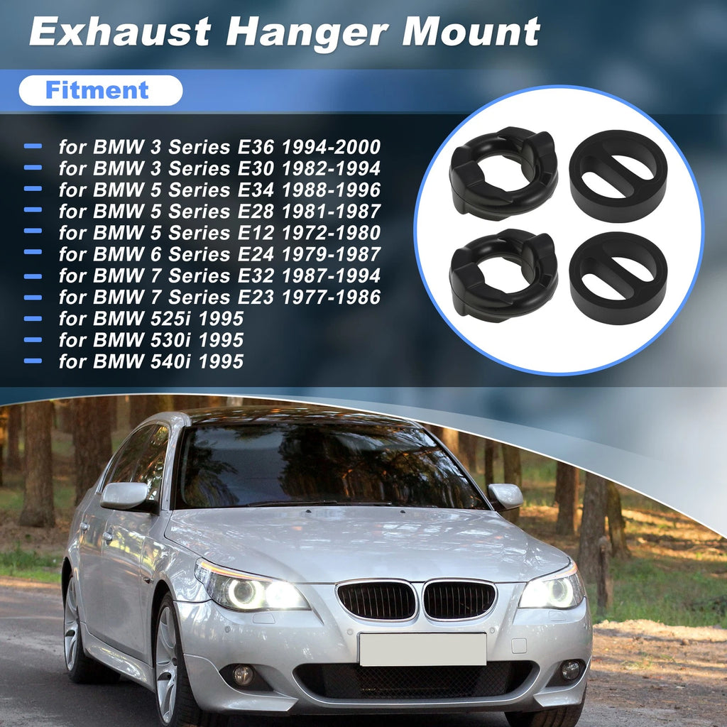 4 Pcs Front Rear Exhaust Pipe Mount Hanger Replacement for BMW 3 5 6 7 (2002–2018)