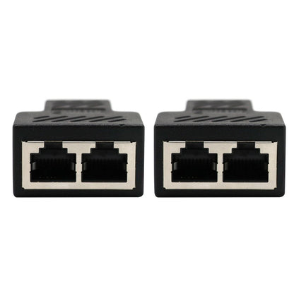 2X RJ45 Splitter Adapter for Ethernet CAT5/CAT6 (1 to 2 Ways)