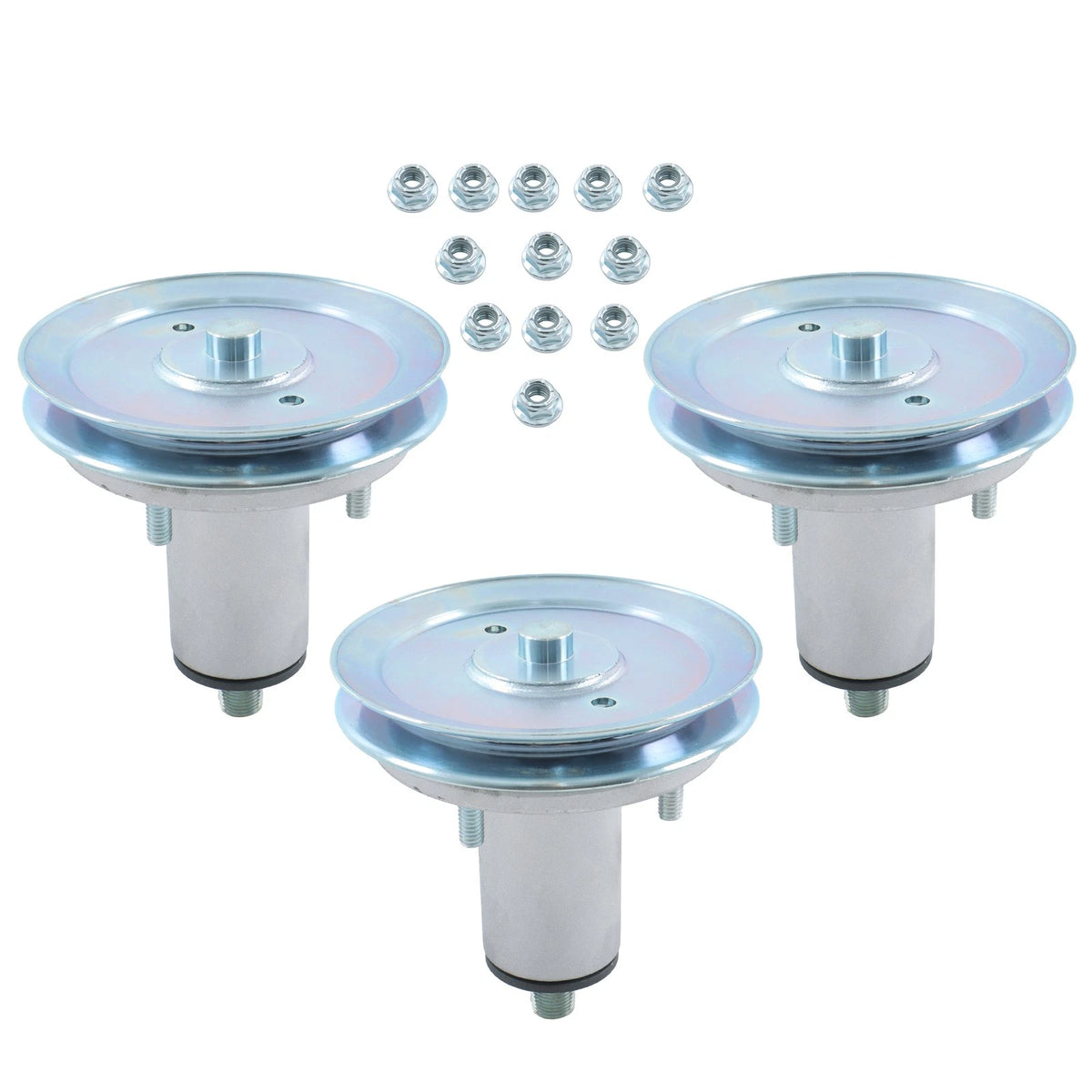 Set of 3 Deck Spindle Assembly w/Pulley for Gravely Ariens (51537200, 51528000)