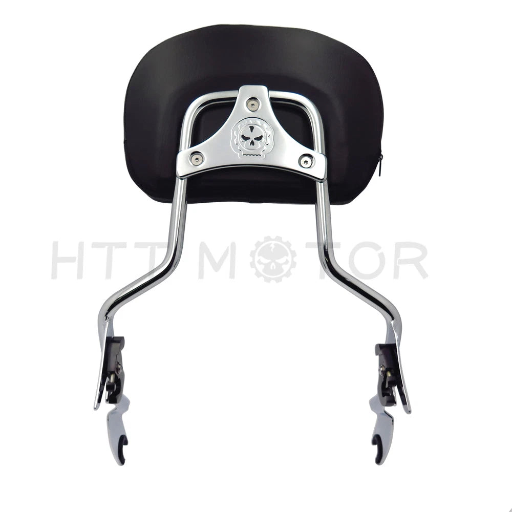 Detachable Sissy Bar with Backrest Pad Chrome for Harley Touring (2009–2023)