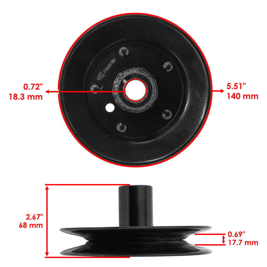 Mower Deck Spindle Pulley Replacement for MTD White Outdoor Cub Cadet (1998–2009)